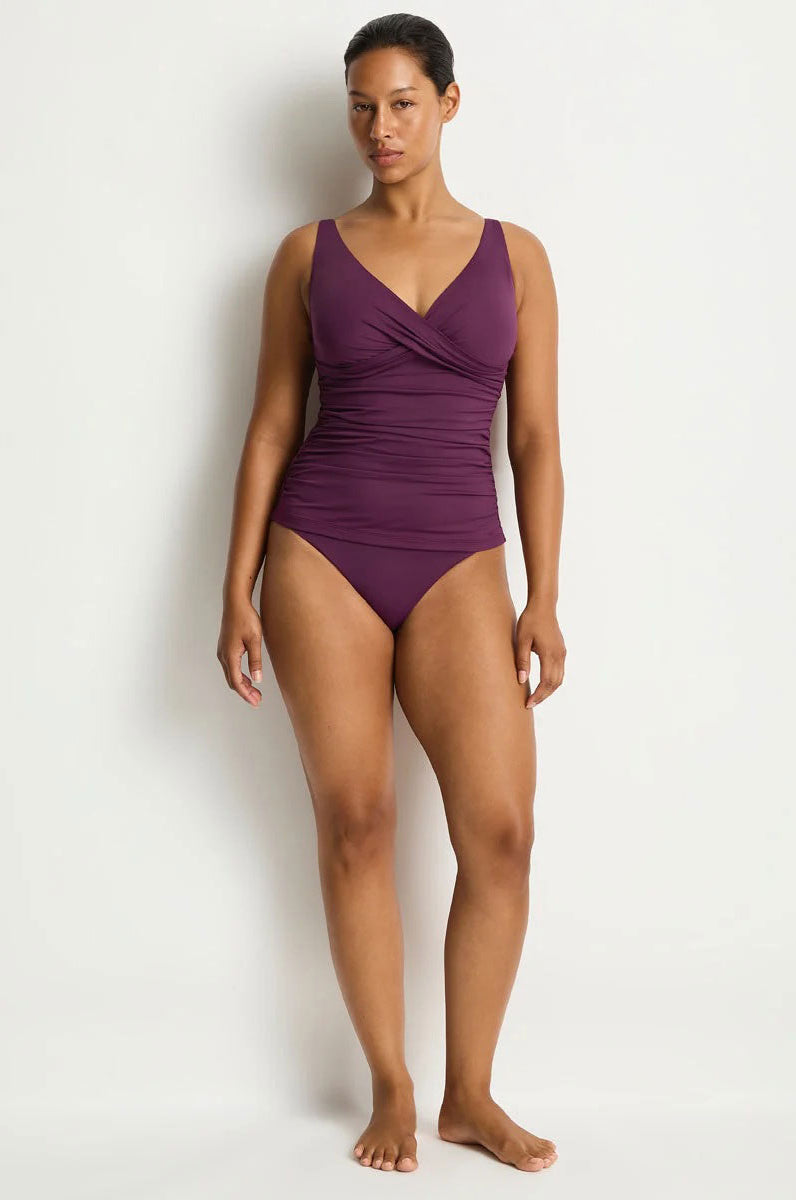 Sea Level SL3206ECO Essentials Edit Cross Front Multifit Singlet Top - Claret_3