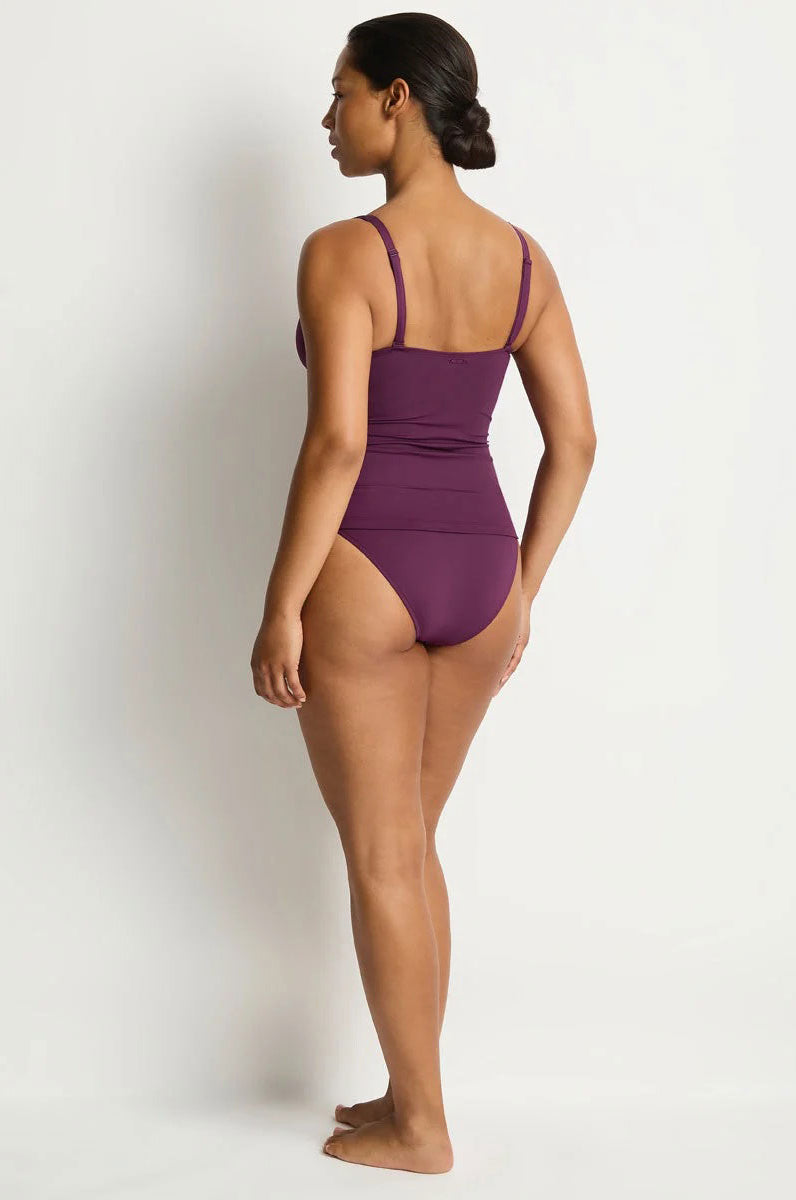 Sea Level SL3206ECO Essentials Edit Cross Front Multifit Singlet Top - Claret_4