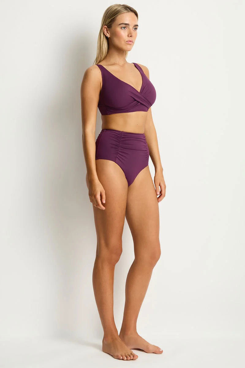 Sea Level SL4045ECO Essentials Edit Super High Waist Gathered Pant - Claret_1