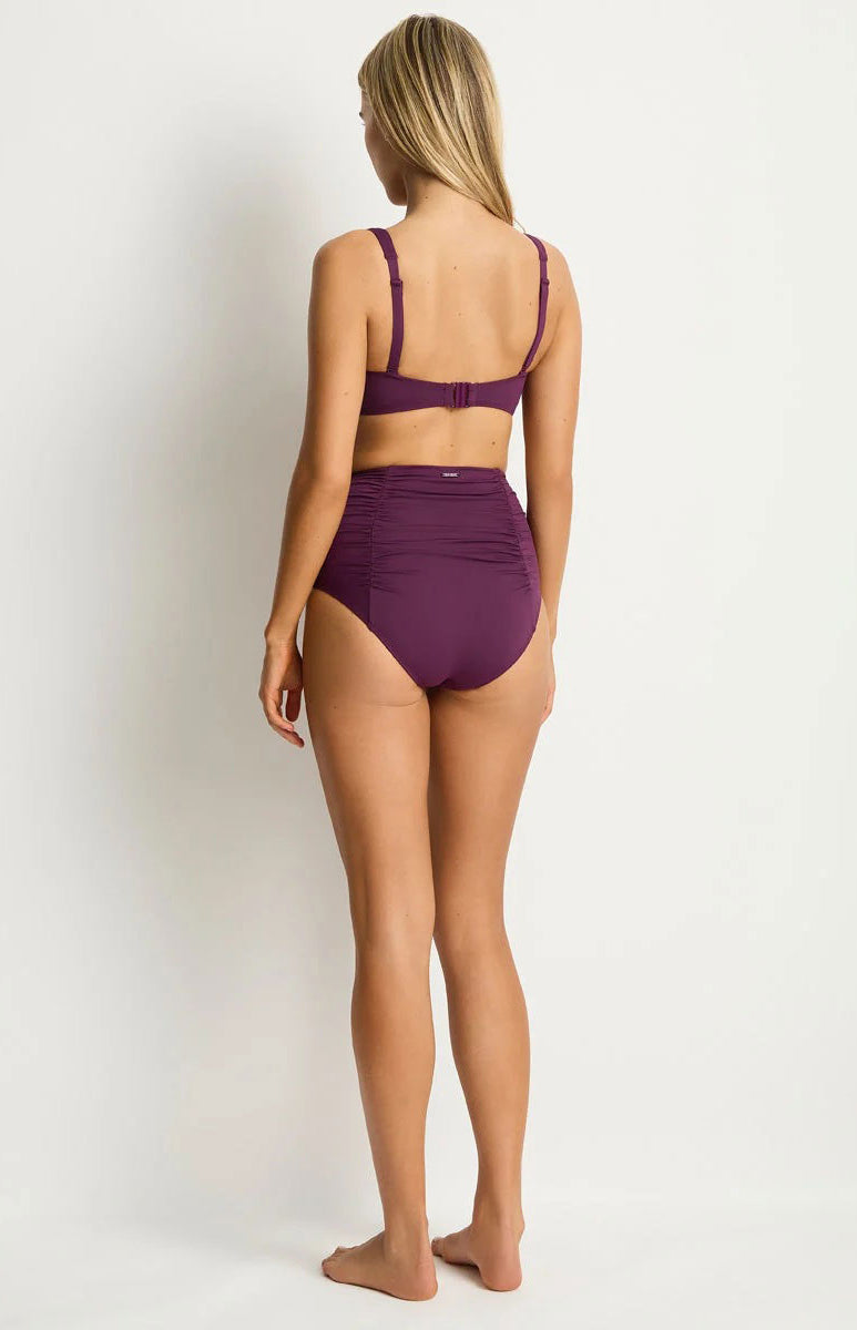 Sea Level SL4045ECO Essentials Edit Super High Waist Gathered Pant - Claret_2