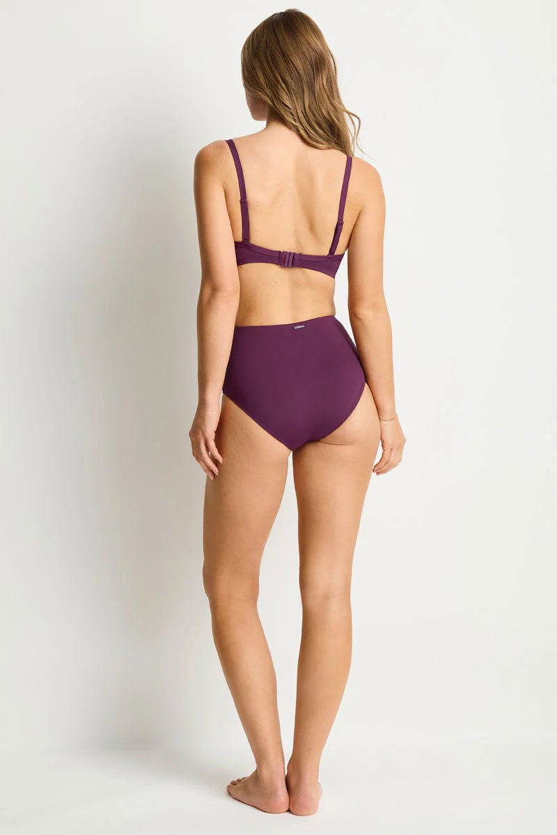 Sea Level SL4140ECO Essentials Edit High Waist Gathered Side Pant - Claret_2