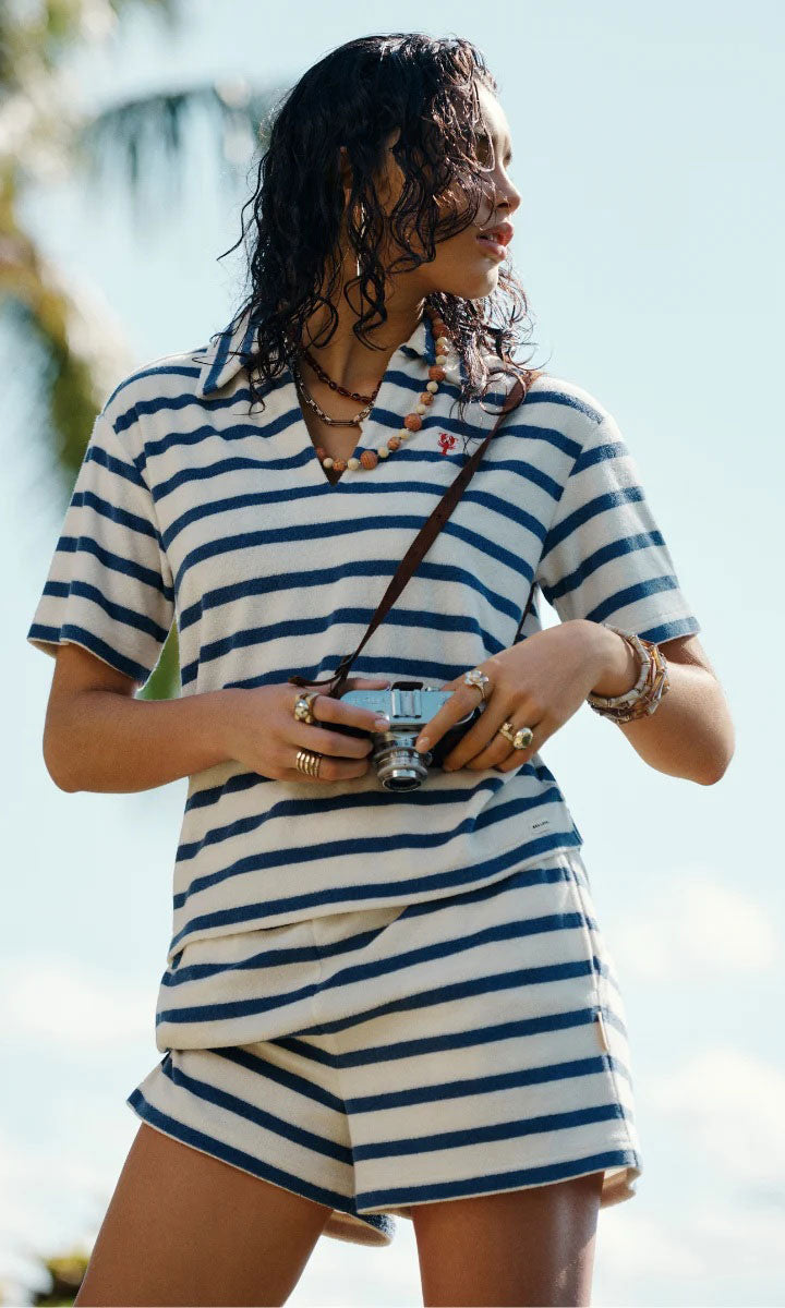 Sea Level SL9165AY Ahoy Beach Polo - Denim Blue_1