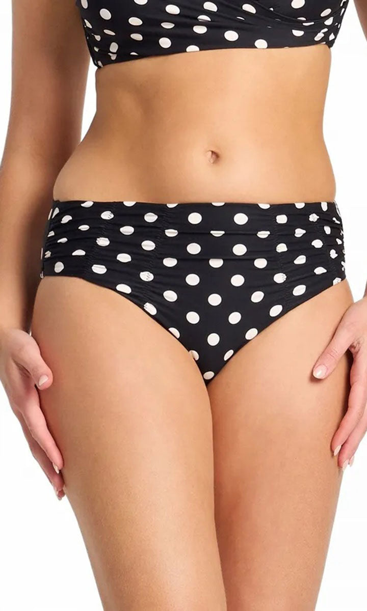 Sunseeker Seoul Ruched Mid Rise Pant - Black_1