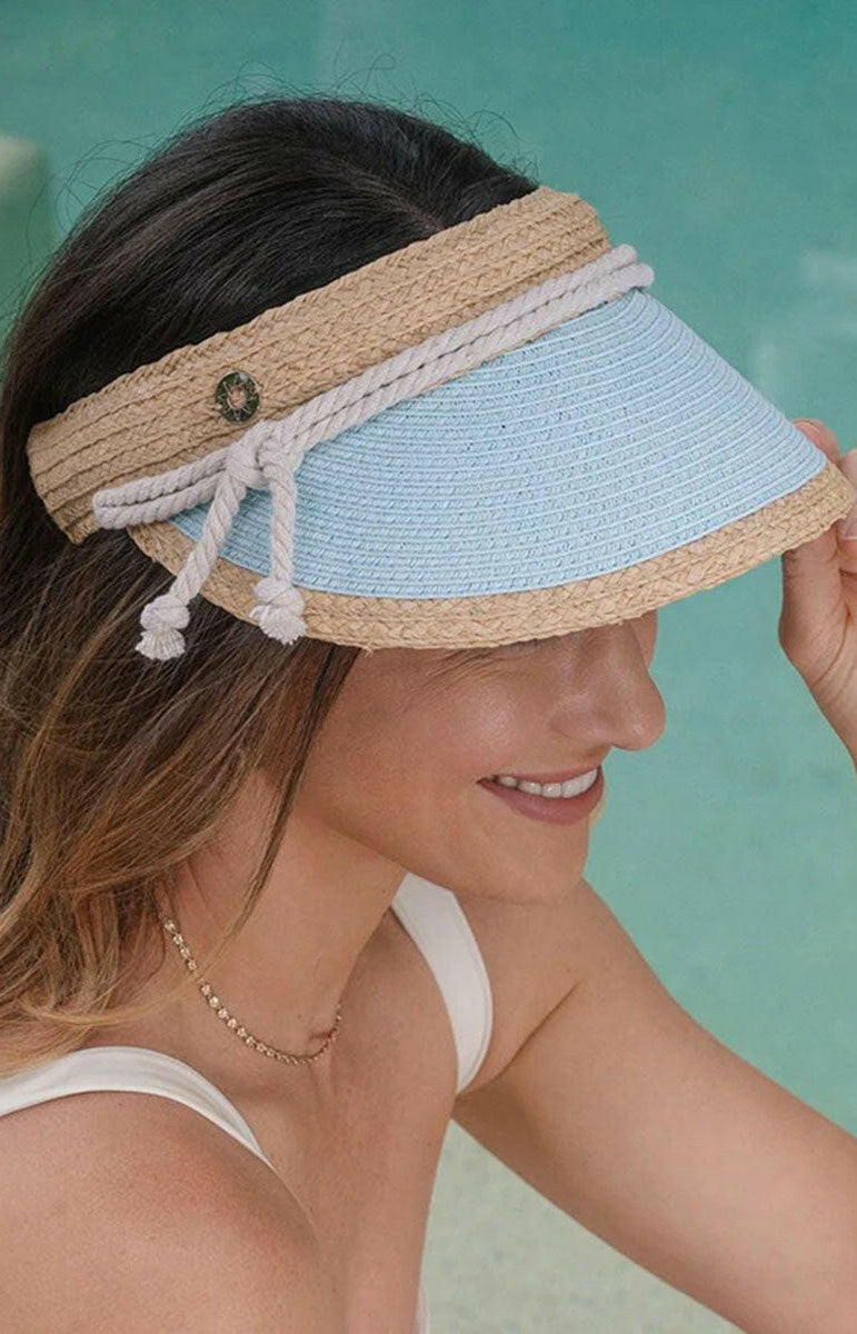 Sundaise Kiara Visor Raffia - Mint.