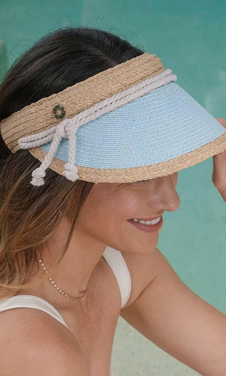 Sundaise Kiara Visor Raffia - Mint.