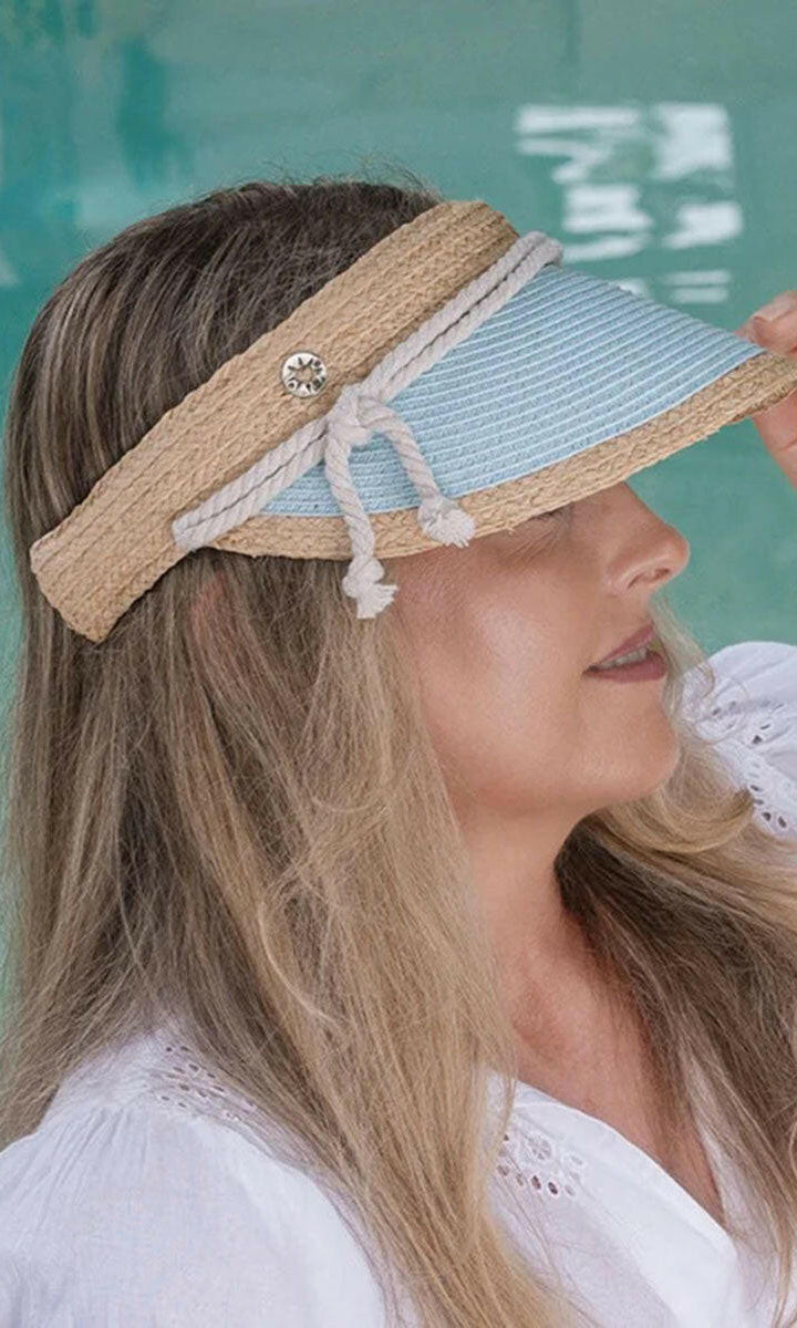 Sundaise Kiara Visor Raffia - Mint.
