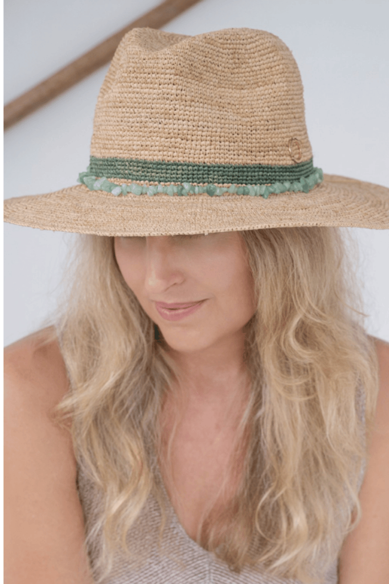 Sundaise Chelsea Panama Raffia - Emerald.