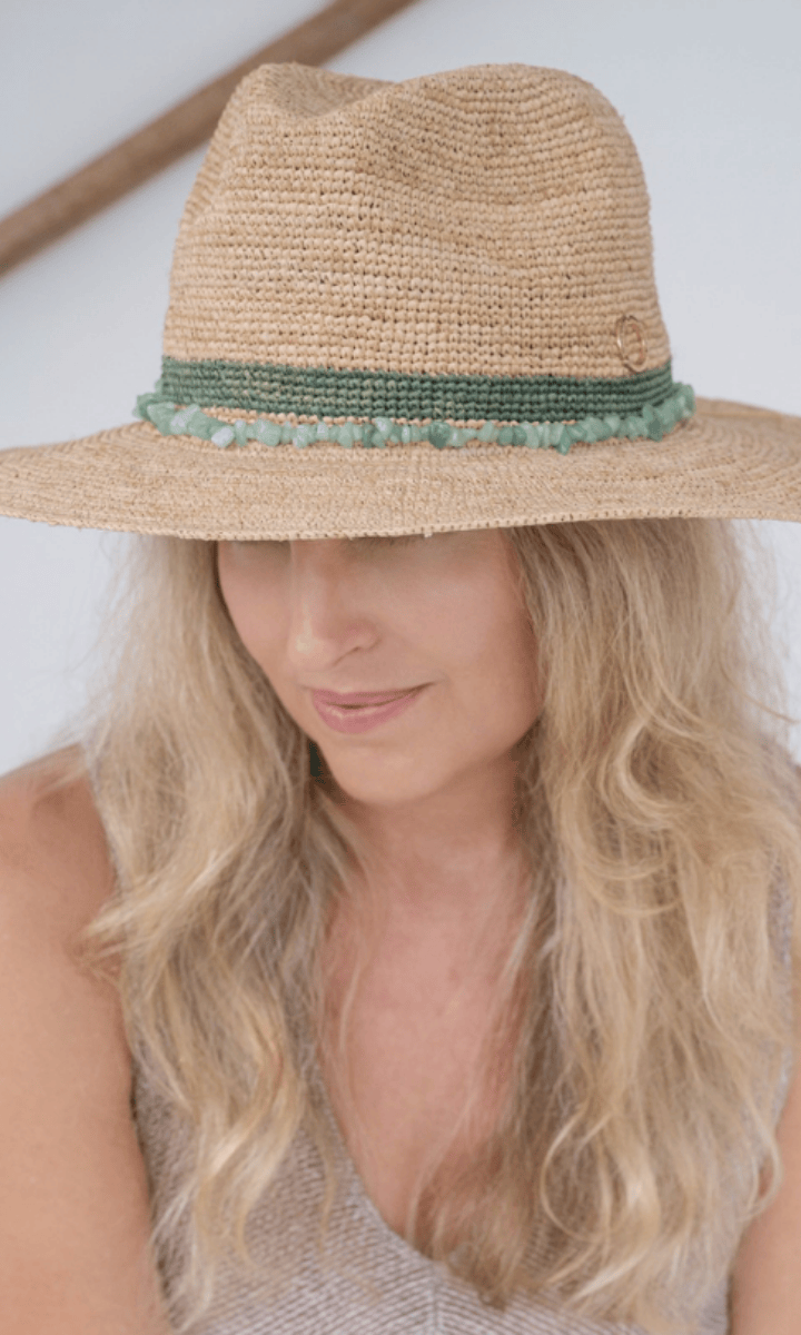 Sundaise Chelsea Panama Raffia - Emerald.