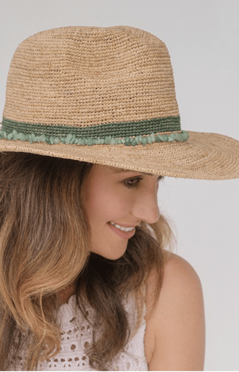 Sundaise Chelsea Panama Raffia - Emerald.