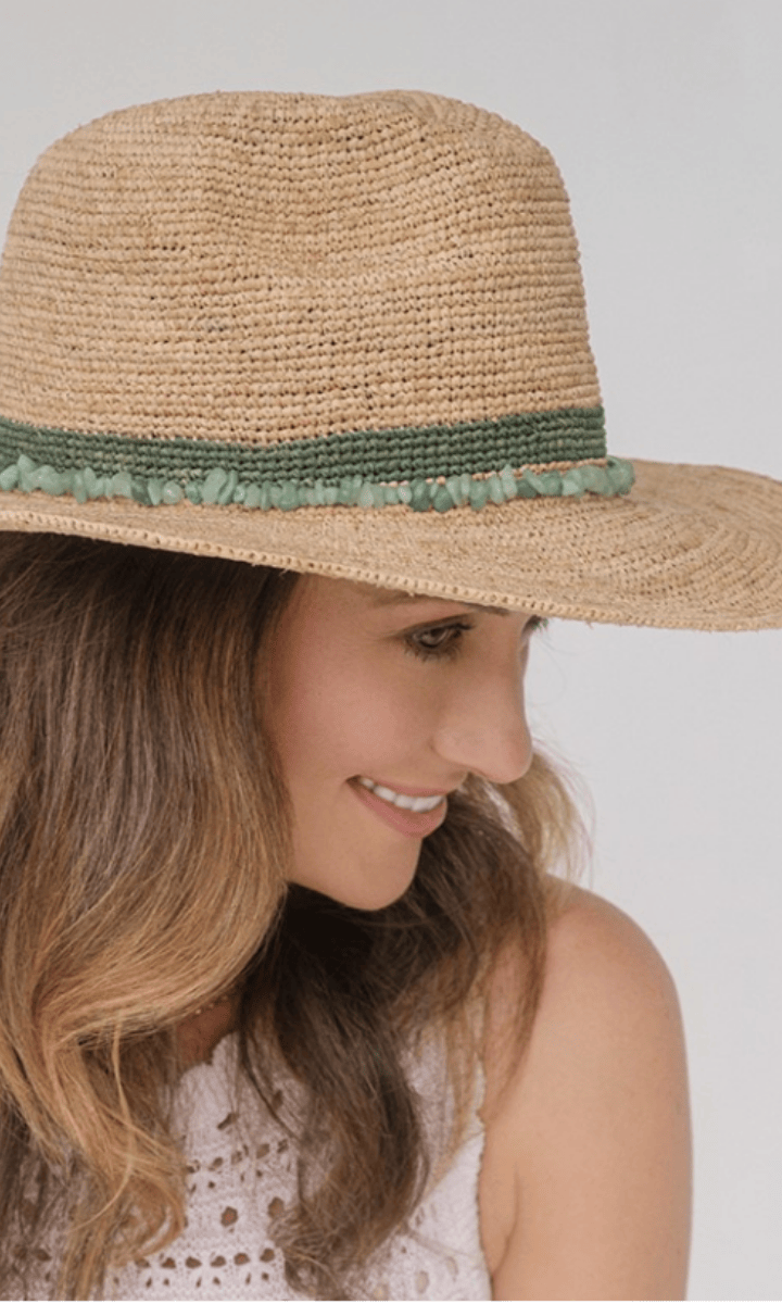 Sundaise Chelsea Panama Raffia - Emerald.