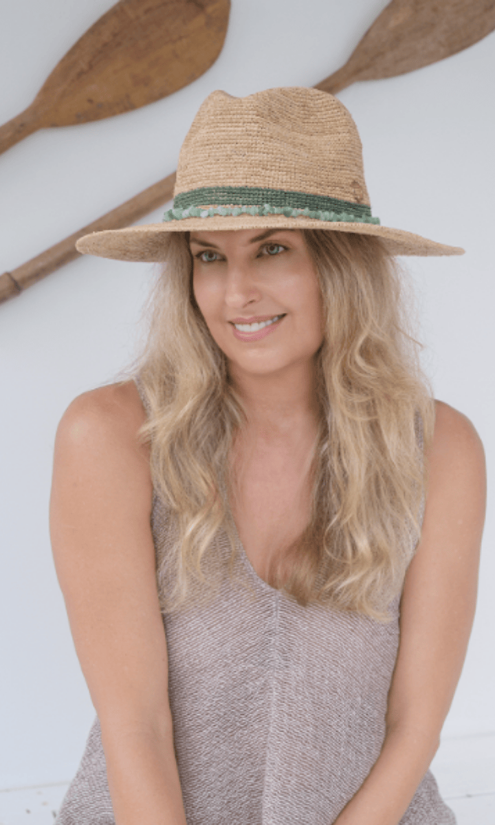 Sundaise Chelsea Panama Raffia - Emerald.