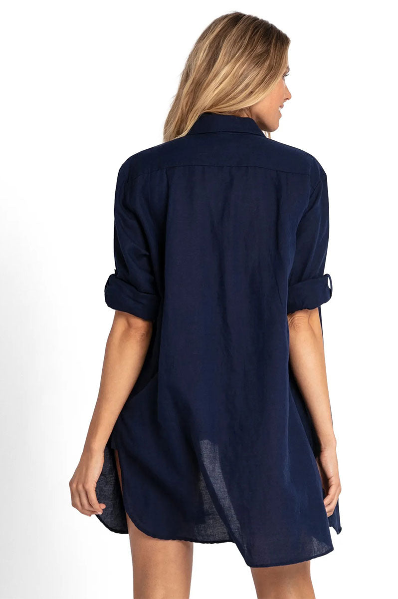 Sunseeker Basix Button Through Shirt - Ink_2