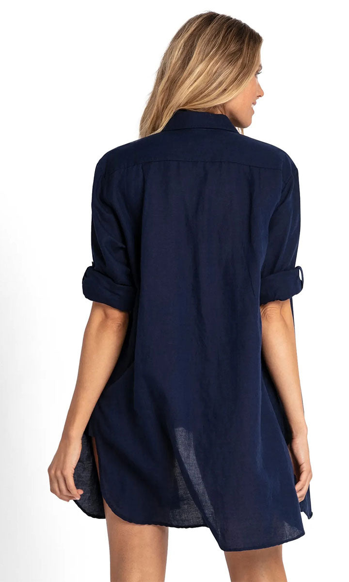 Sunseeker Basix Button Through Shirt - Ink_2