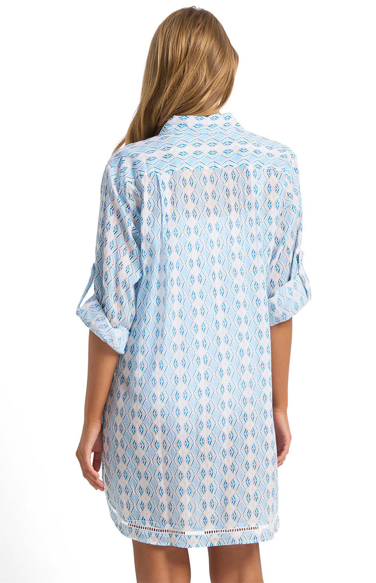 Sunseeker Delight Ladder Button Through Shirt - Ink_2
