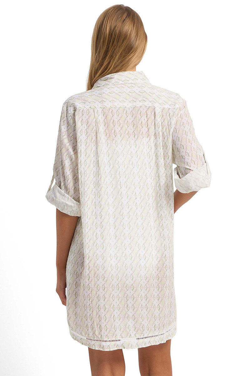 Sunseeker Delight Ladder Button Through Shirt - Seaweed_2