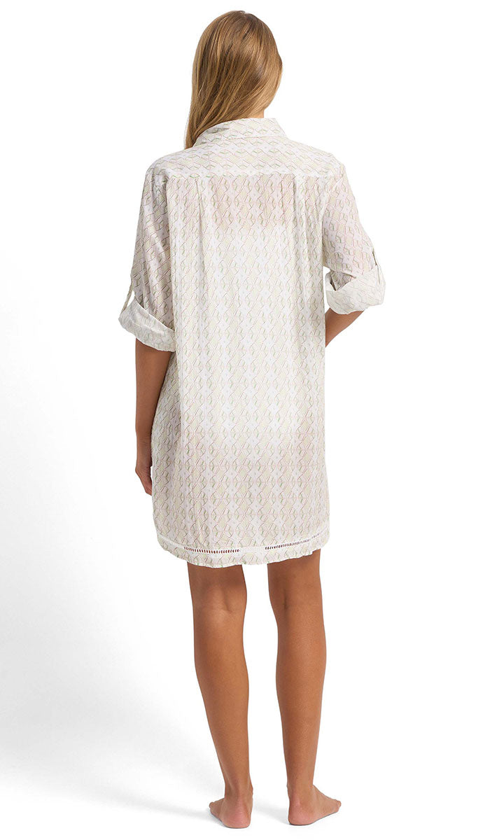 Sunseeker Delight Ladder Button Through Shirt - Seaweed_4