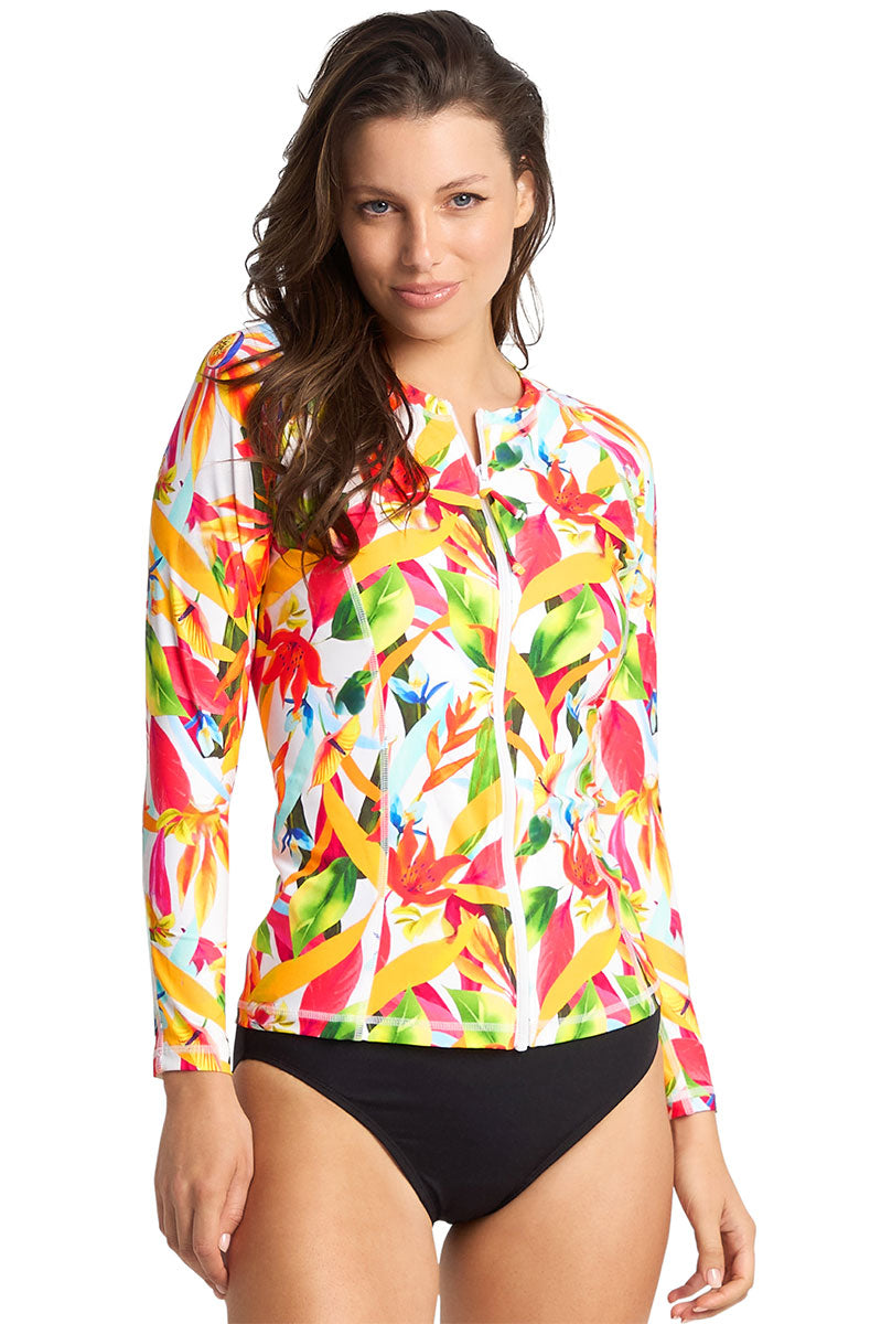 Sunseeker Koh Samui Long Sleeve Mast Rashie - White_1