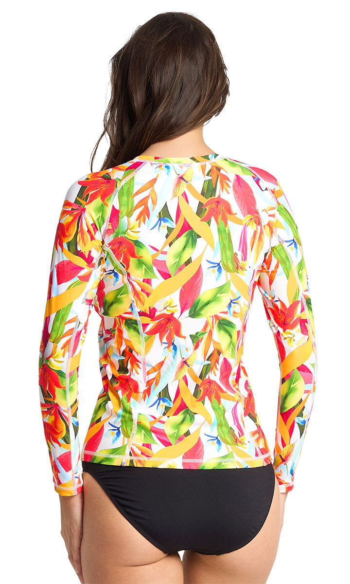 Sunseeker Koh Samui Long Sleeve Mast Rashie - White_2