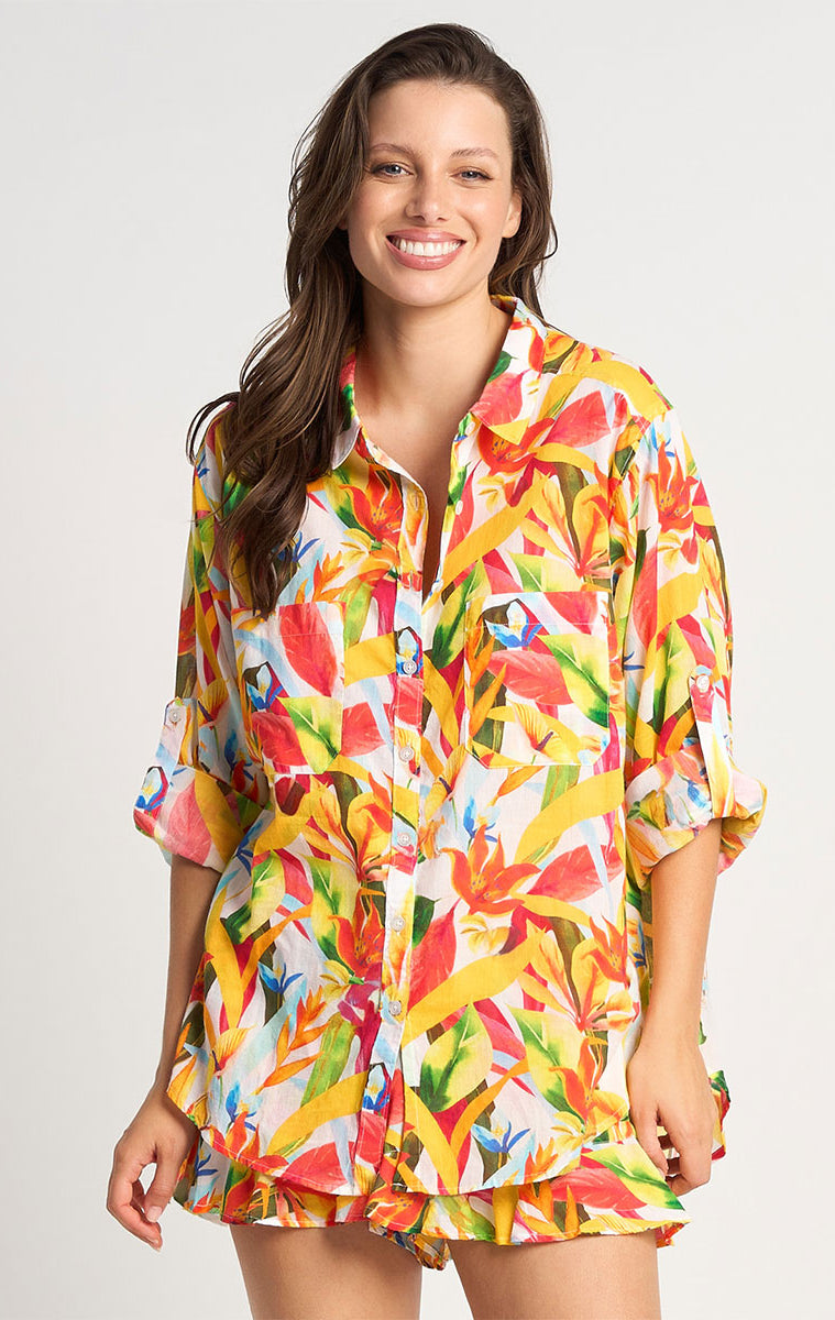 Sunseeker Koh Samui Painters Shirt - White_1