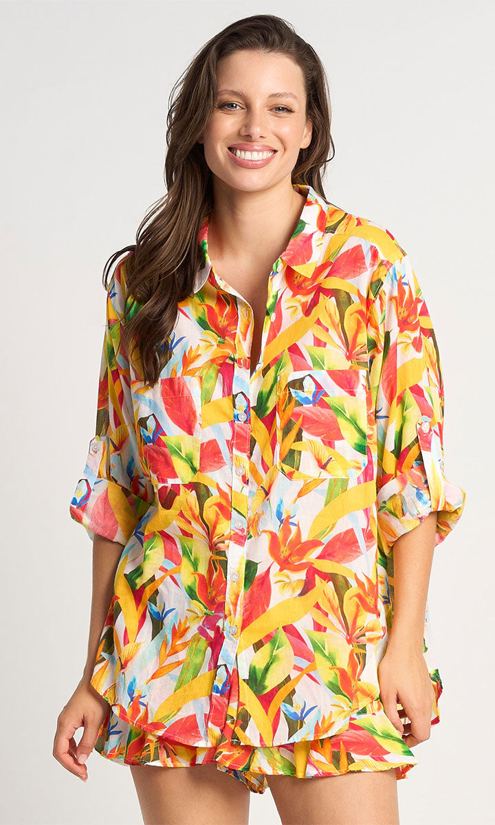 Sunseeker Koh Samui Painters Shirt - White_1