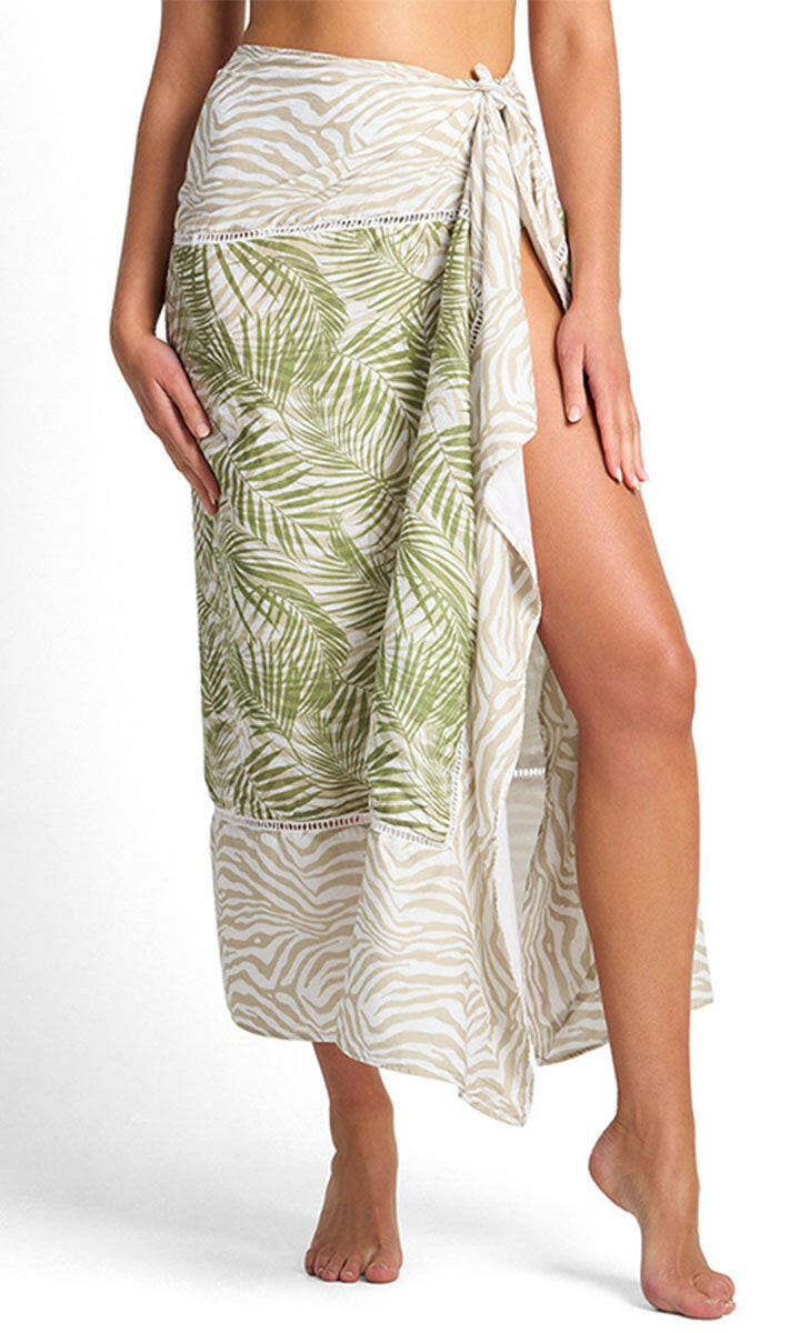 Sunseeker Lombok Ladder Sulu Sarong - White.