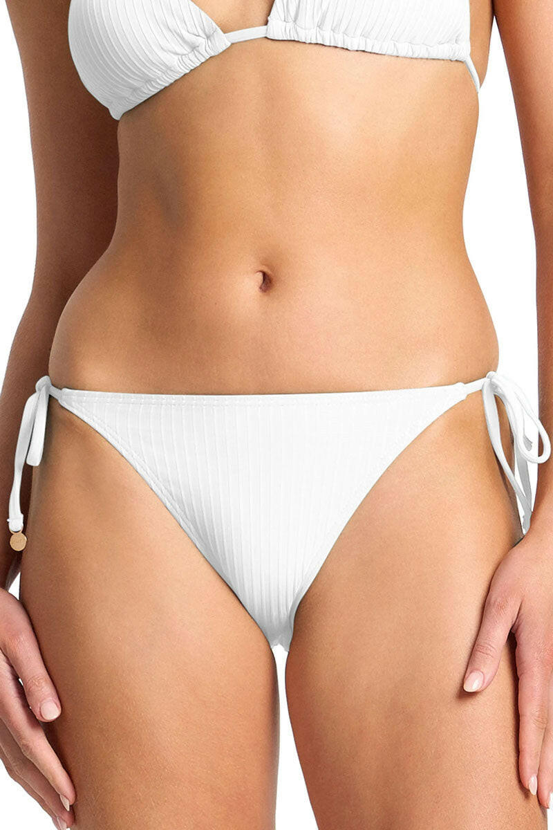 Sunseeker Reset Mini Tie Side Pant - White.