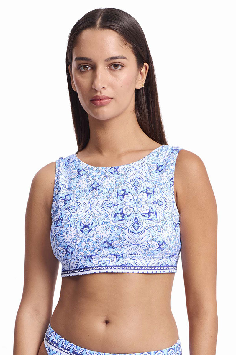Sunseeker SS13005MAS Cowboy Mastectomy Crop Top - Blue_1