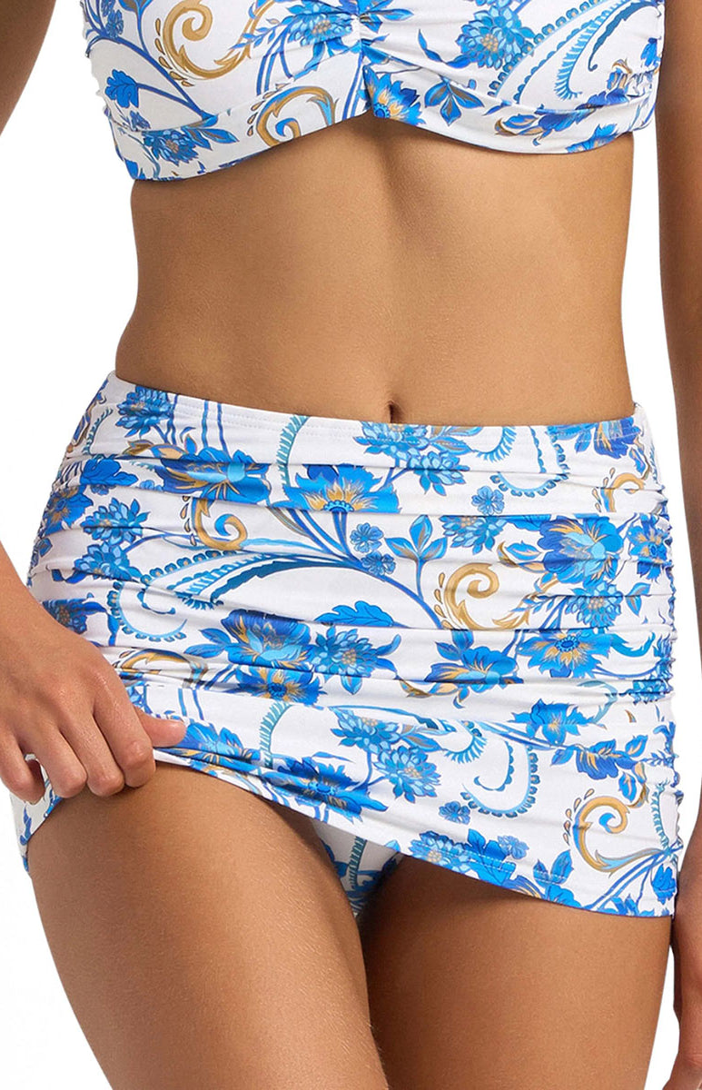 Sunseeker Sicily Ruched Skirt Pant - White_1