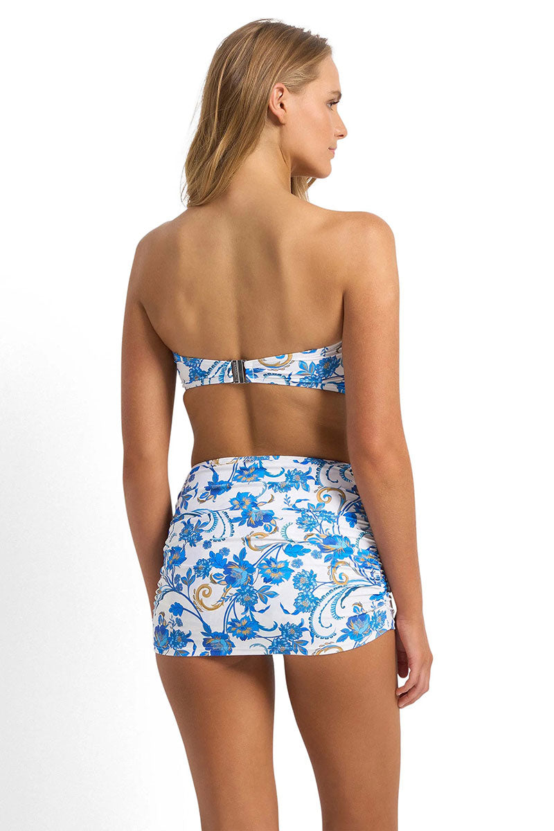 Sunseeker Sicily Ruched Skirt Pant - White_4