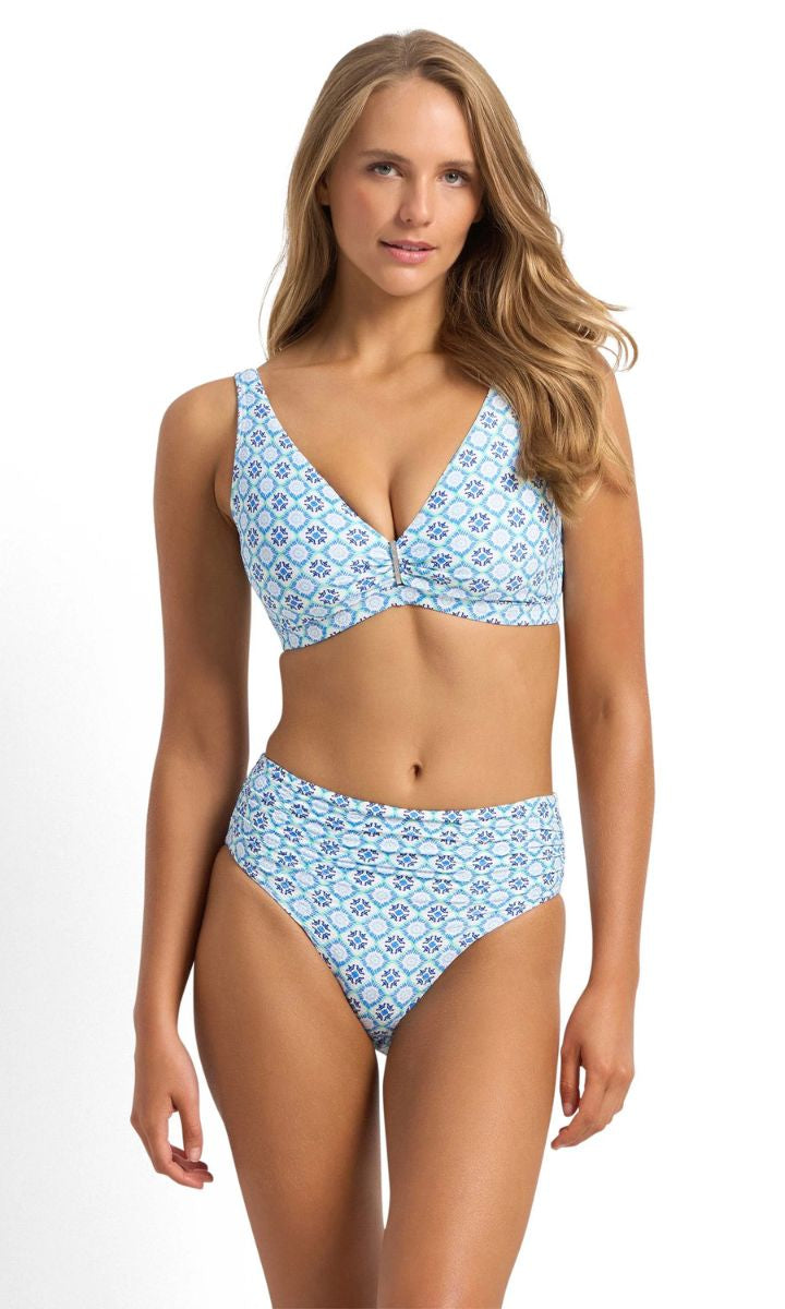 Sunseeker Delight Ruched Mid Rise Pant - Ink_3