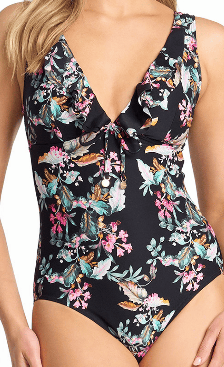 Sunseeker Viola Frill One Piece - Black.