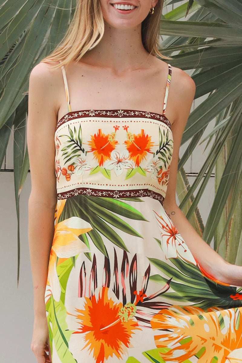 YF0055SPCROSS-2 Tiara Brown Slip Maxi Dress - 8