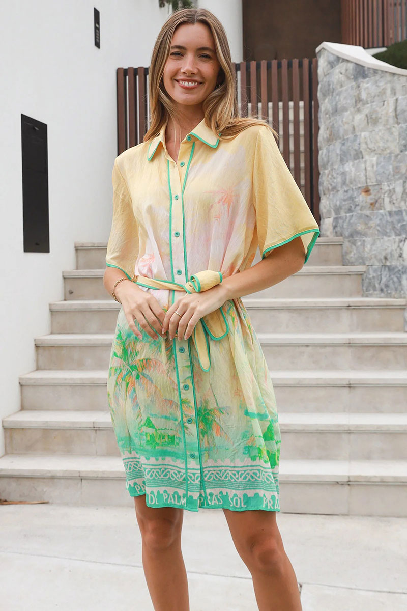 YF0079SPCROSS-2 Amaryllis Mini Dress - 1