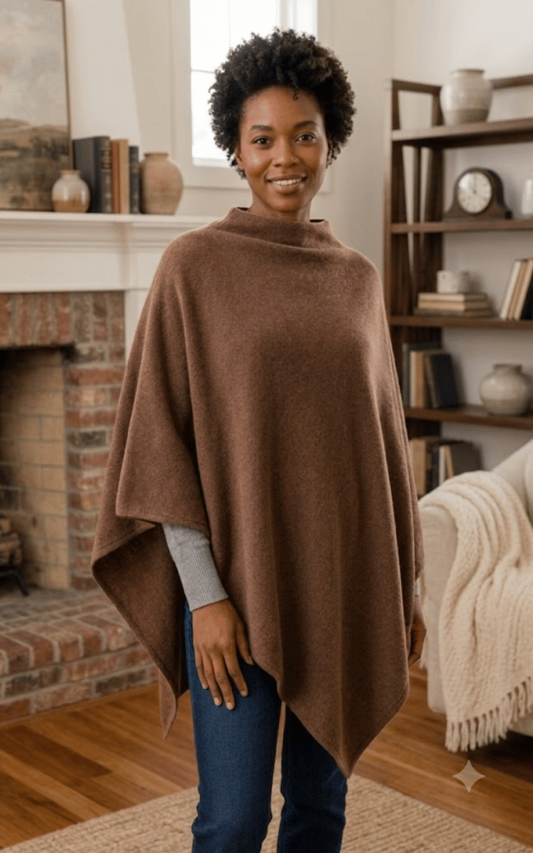 Zura-Poncho-Wool-OS-Chocolate-OzResort