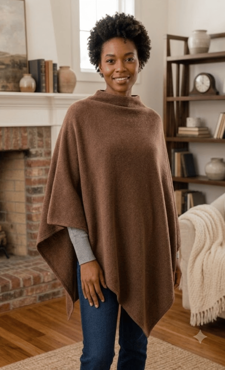 Zura-Poncho-Wool-OS-Chocolate-OzResort