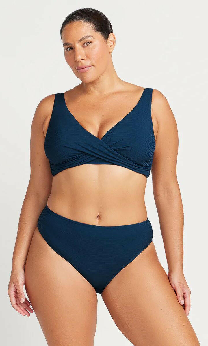 Artesands Aria Monet Curve Fit Mid Rise Swim Pant - Navy.