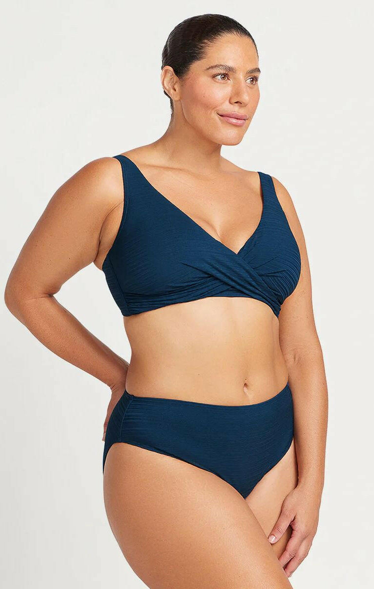 Artesands Aria Monet Curve Fit Mid Rise Swim Pant - Navy.