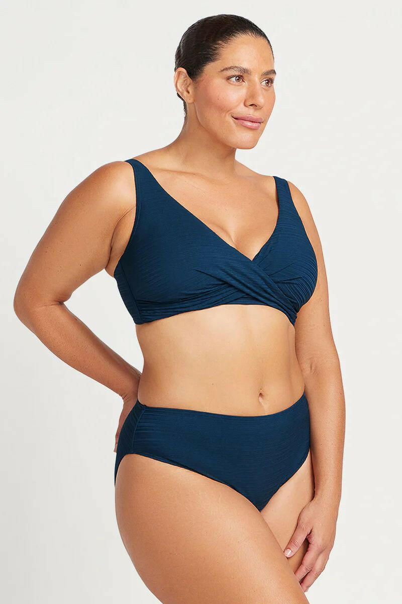 Artesands Aria Monet Curve Fit Mid Rise Swim Pant - Navy.
