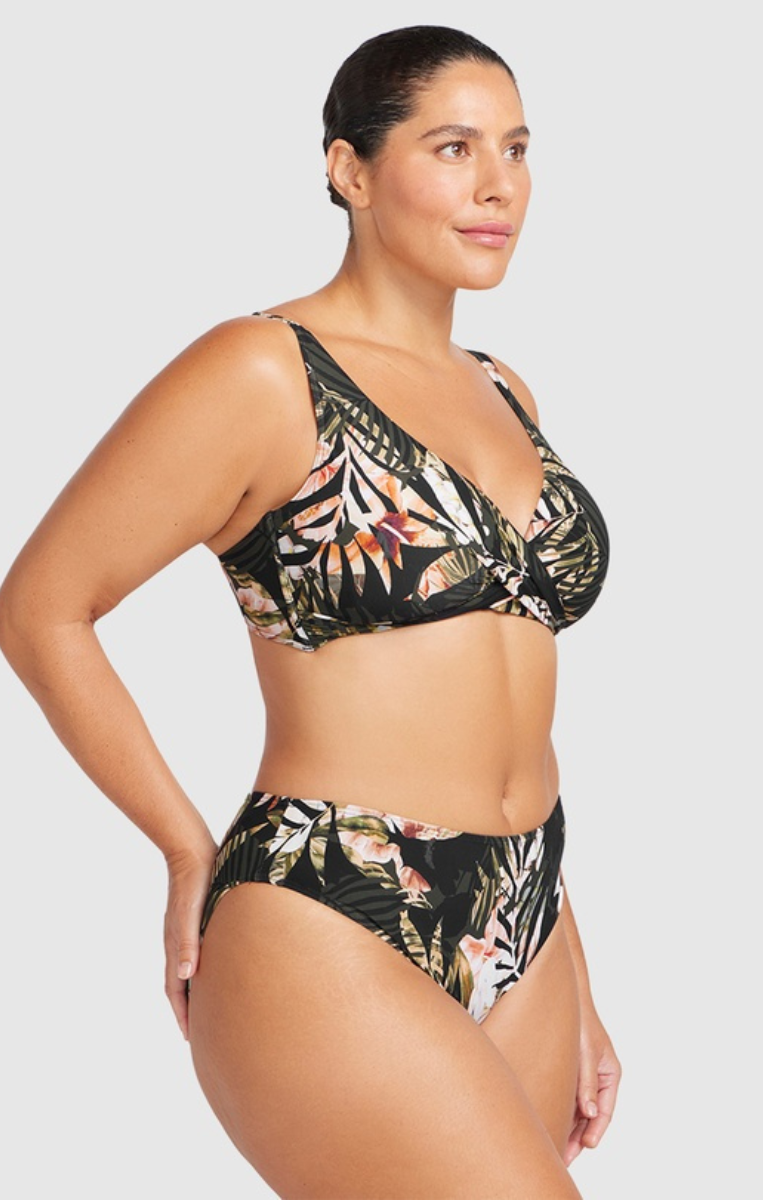 Artesands Neo Du Palmis Monet Curve Fit Mid Rise Swim Pant - Black.