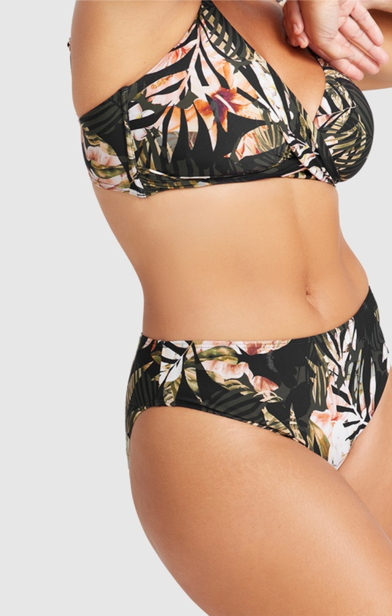 Artesands Neo Du Palmis Monet Curve Fit Mid Rise Swim Pant - Black.