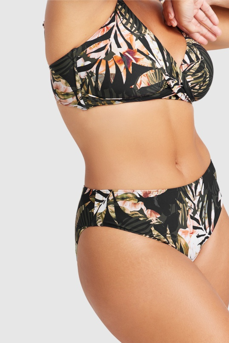 Artesands Neo Du Palmis Monet Curve Fit Mid Rise Swim Pant - Black.