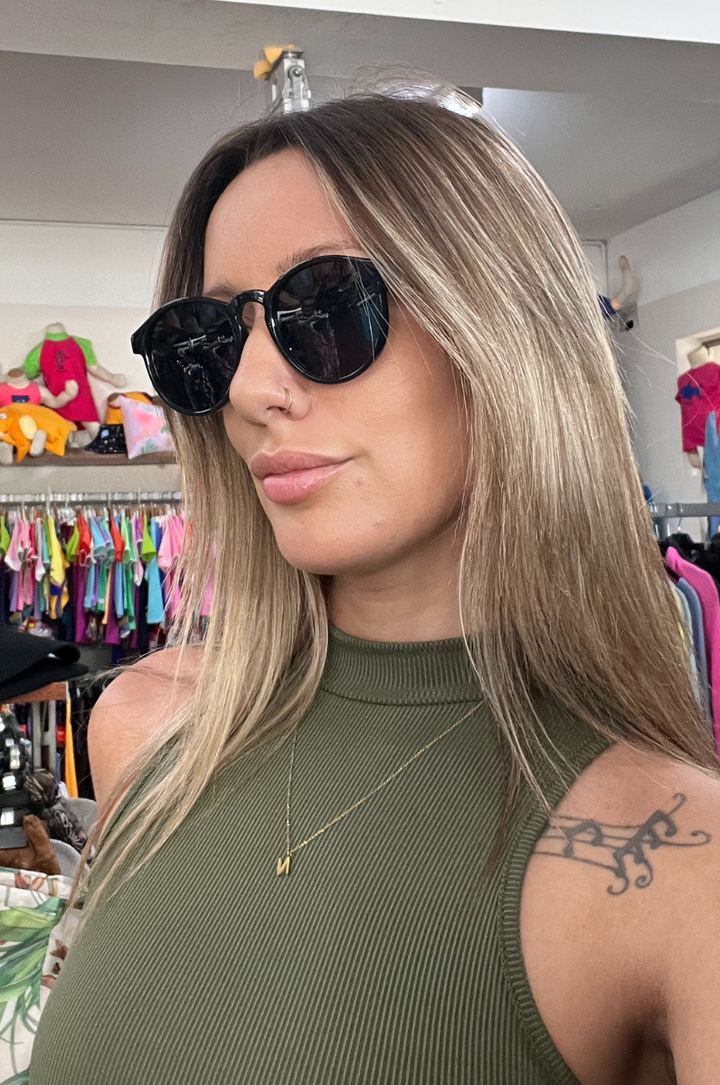 Chanj Sunglasses Bondi Black Sustainable Sunglasses Handcrafted FSC Wood.