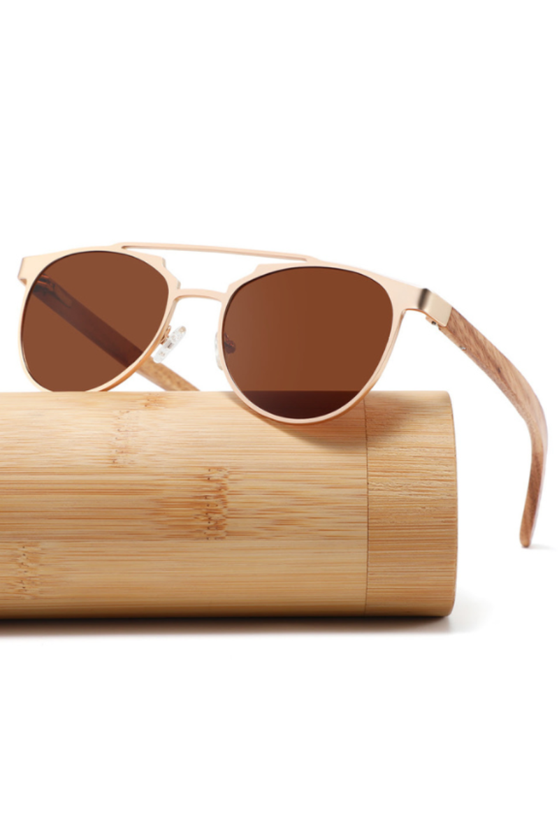 Chanj Sunglasses Bronte Sustainable Handcrafted FSC Wood.