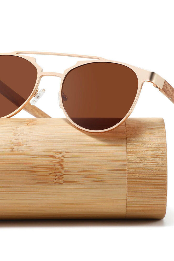 Chanj Sunglasses Bronte Sustainable Handcrafted FSC Wood.