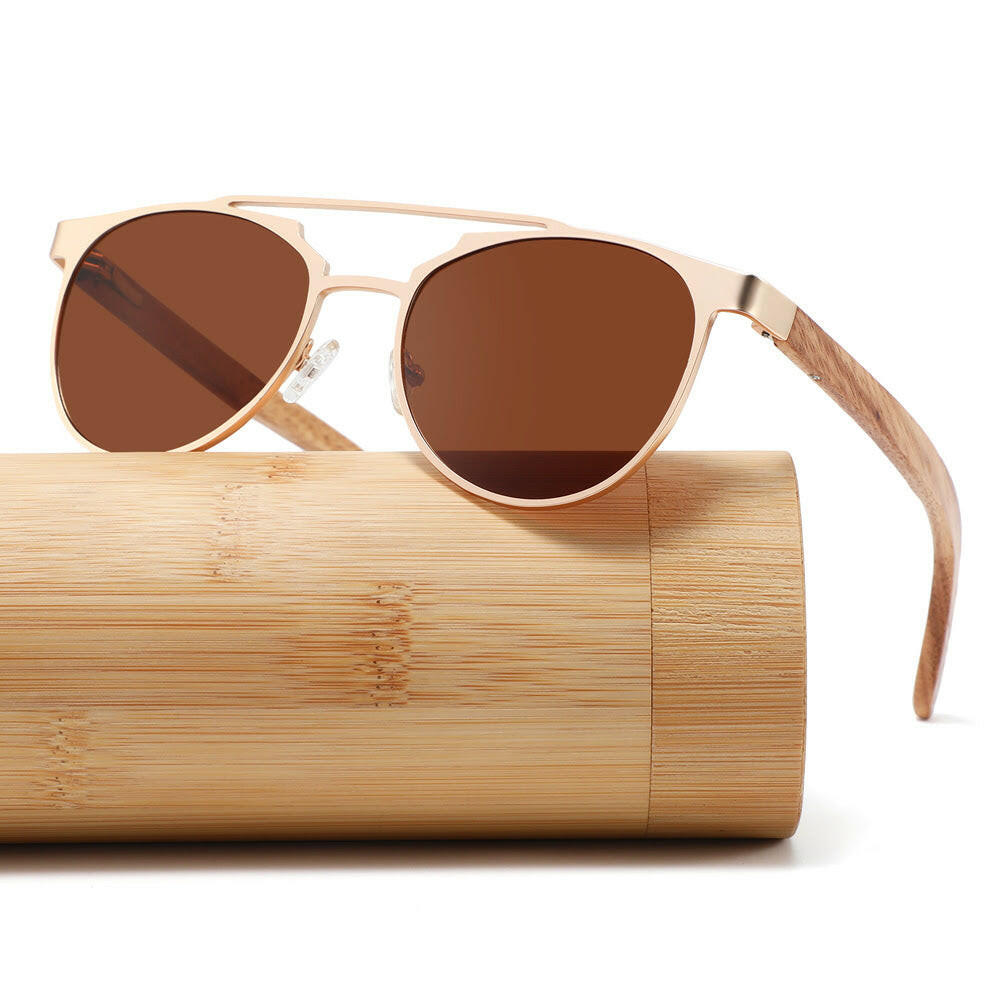 Chanj Sunglasses Bronte Sustainable Handcrafted FSC Wood.