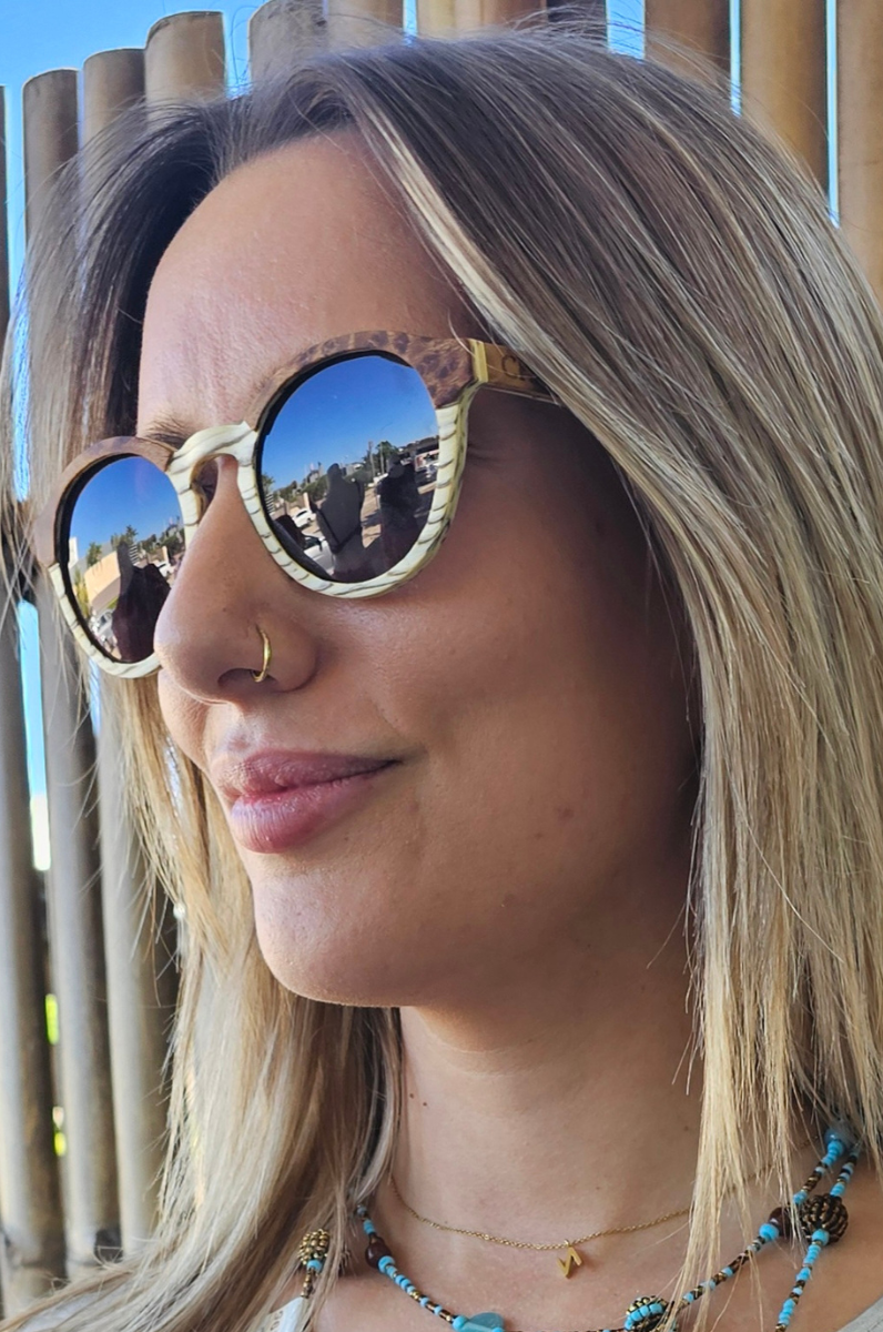 Chanj Sunglasses Cottesloe Sustainable Sunglasses Handcrafted FSC Wood.