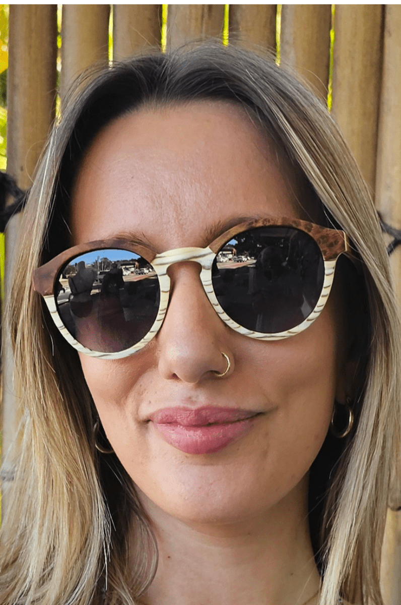 Chanj Sunglasses Cottesloe Sustainable Sunglasses Handcrafted FSC Wood.