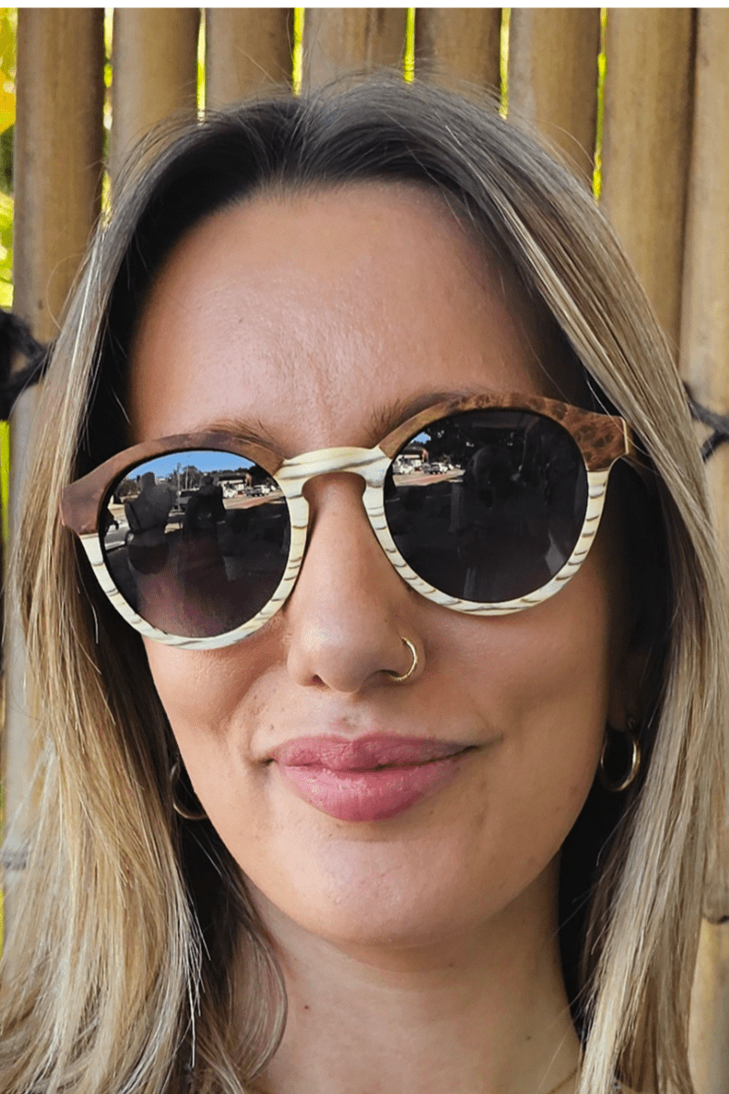 Chanj Sunglasses Cottesloe Sustainable Sunglasses Handcrafted FSC Wood.
