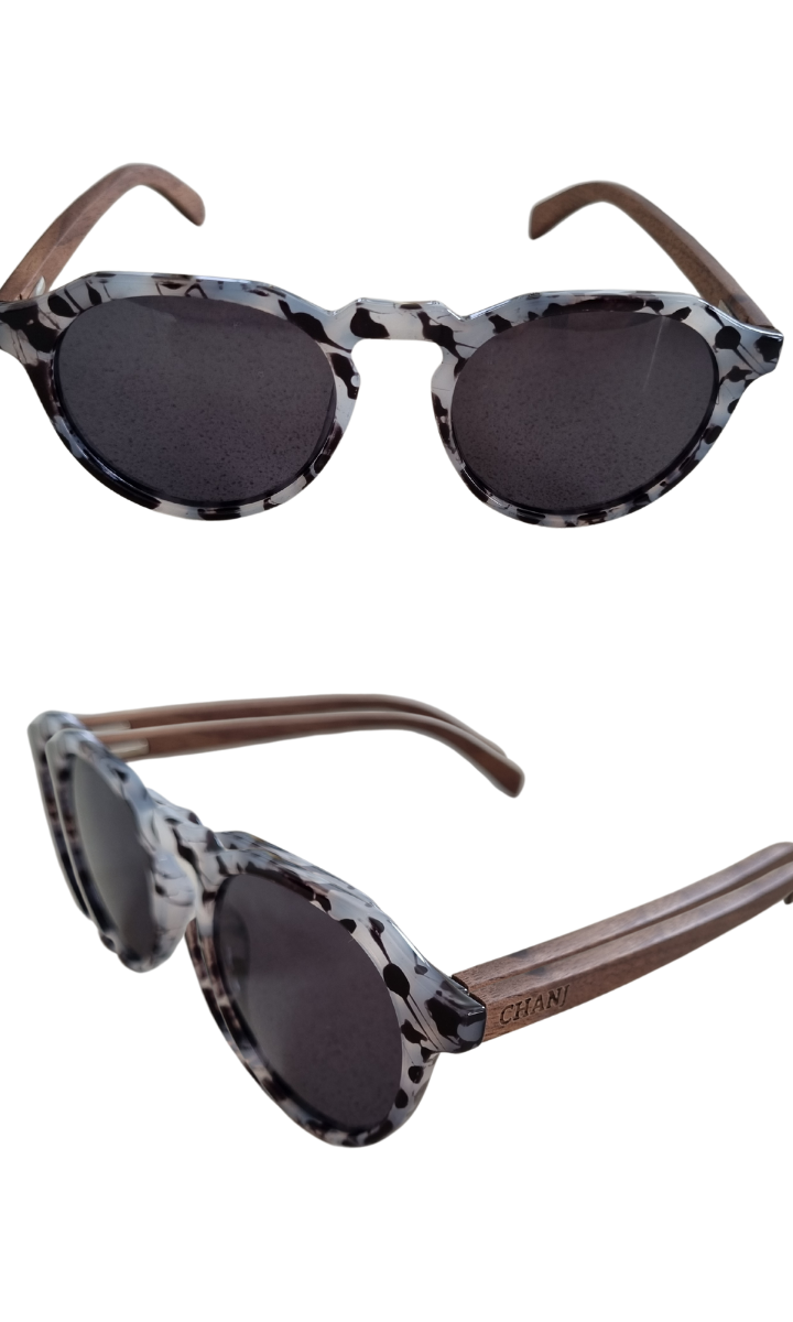 Chanj Sunglasses Pearl Sustainable Sunglasses Handcrafted FSC Wood.