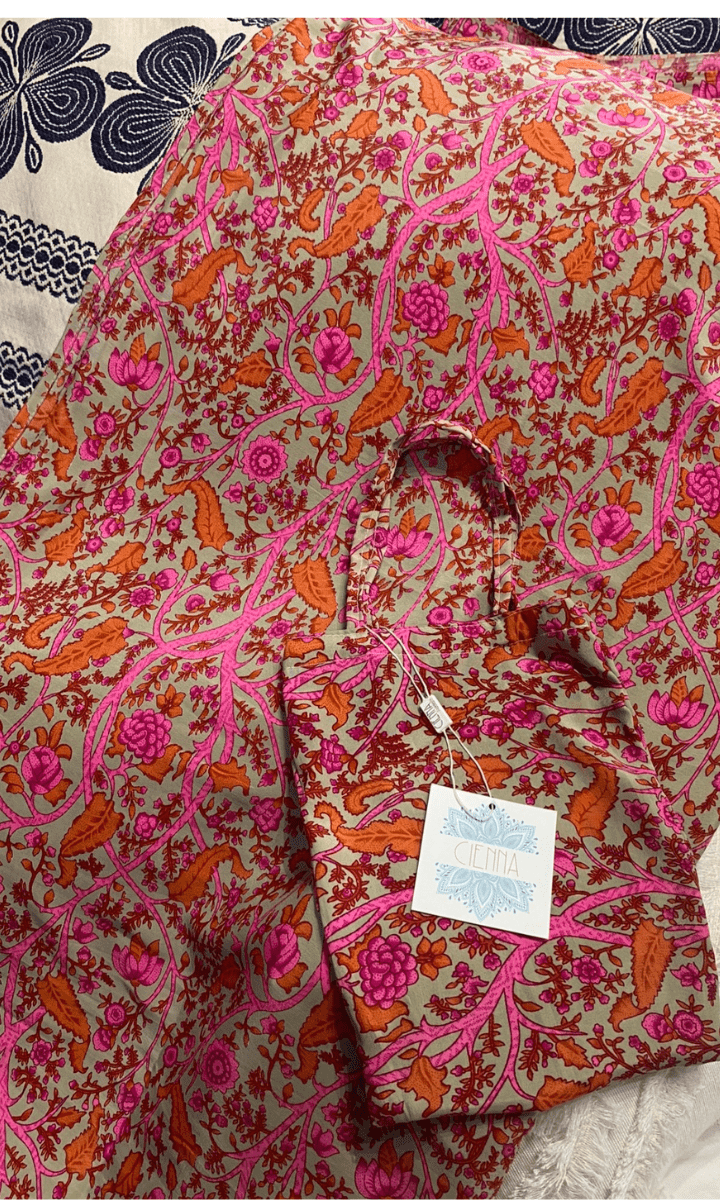 Cienna Design Sarong Lotus Pink Silk Cotton.